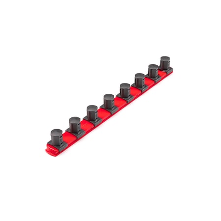 Tekton 3/4 Inch Drive x 13 Inch Socket Rail, 8 Clips (Red) OSR32108